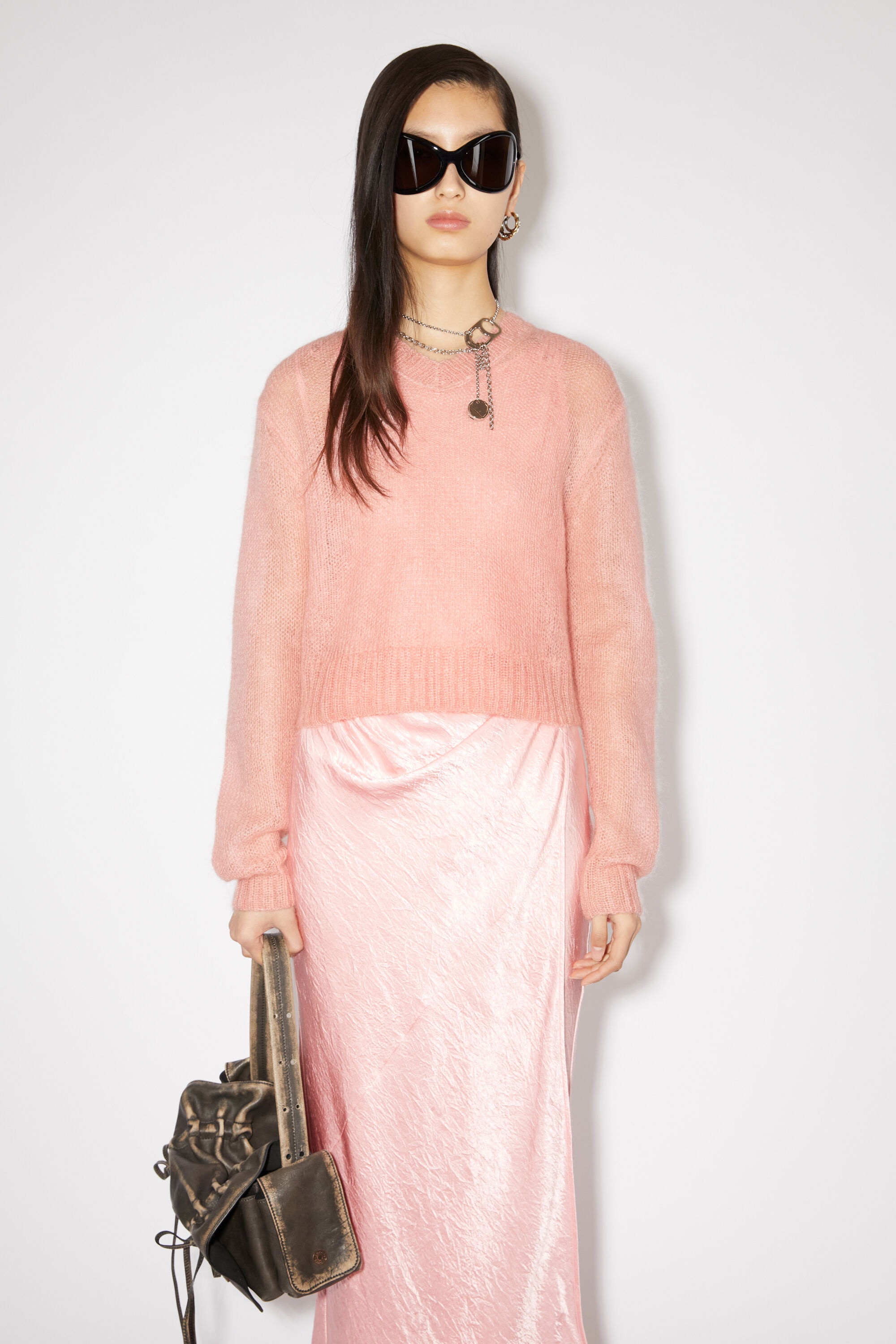 Mohair blend jumper - Sherbet pink - 2