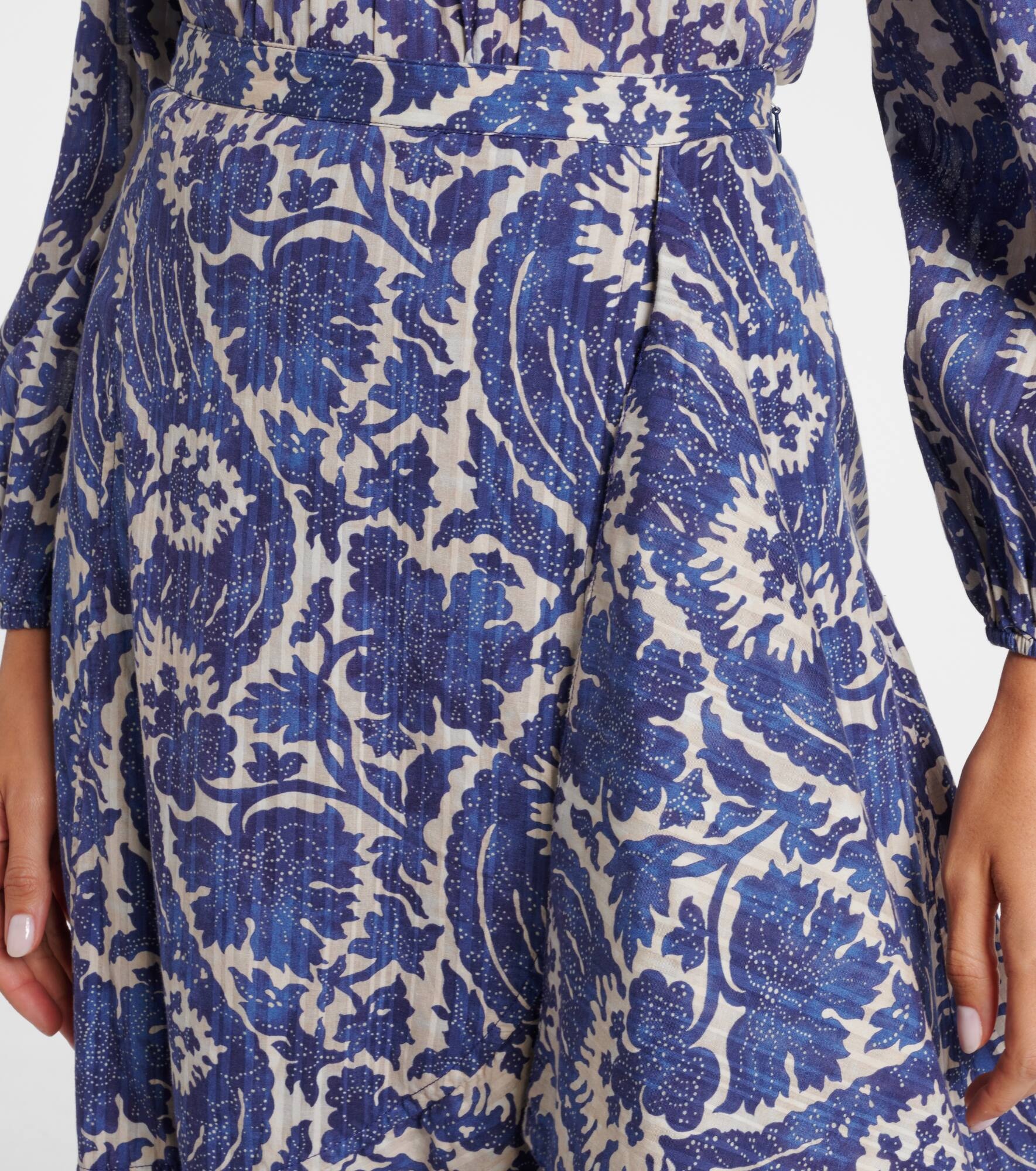 Sabina printed cotton-blend maxi skirt - 4