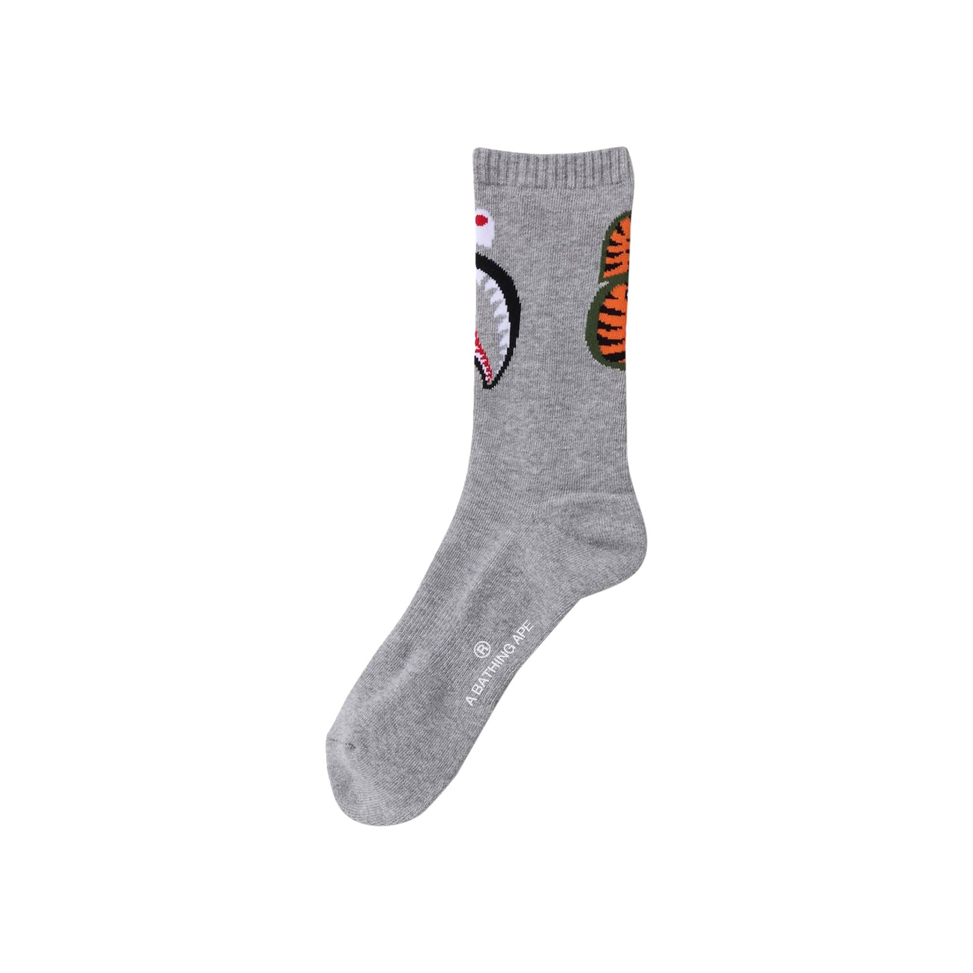 BAPE Shark Socks 'Grey' - 1