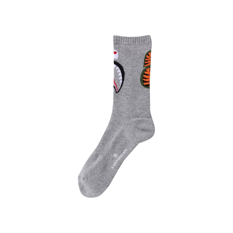 BAPE Shark Socks 'Grey' - 1