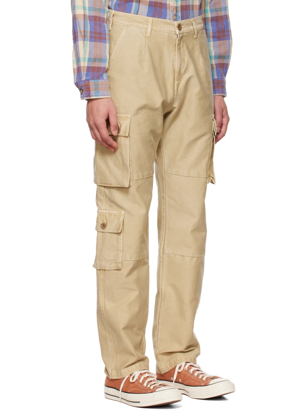 Tan Faded Cargo Pants - 2