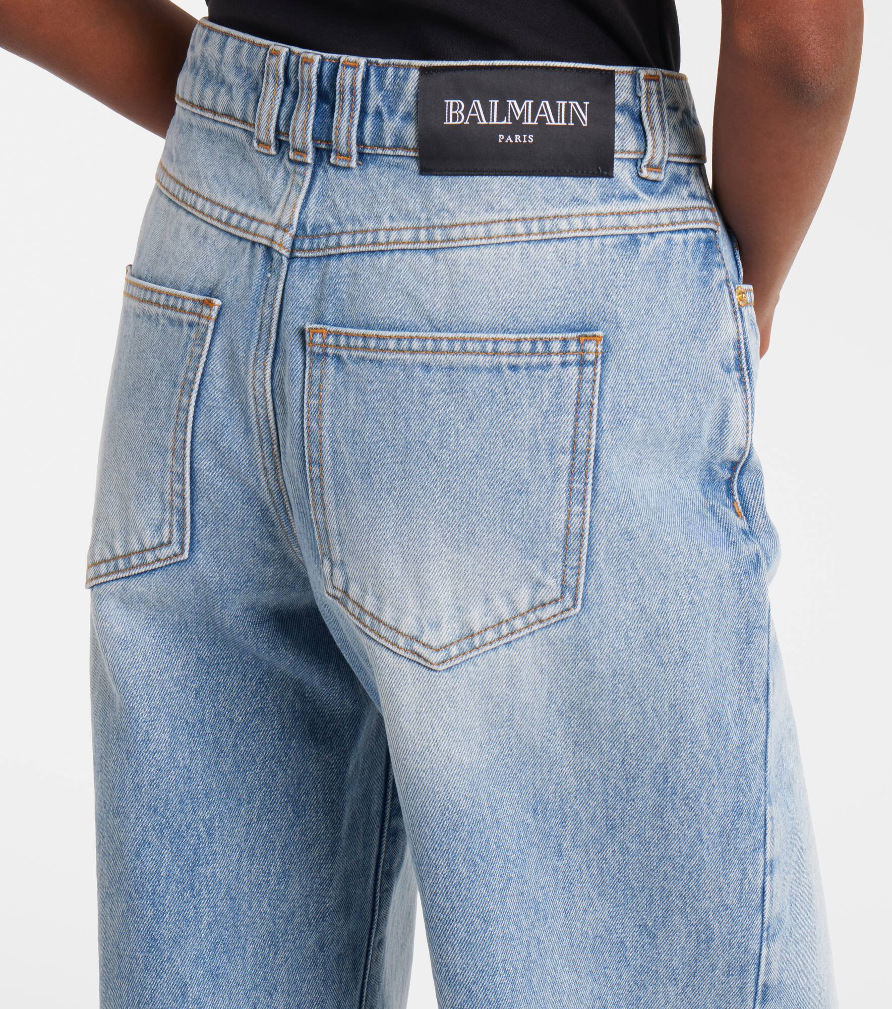Mid-rise wide-leg jeans - 6