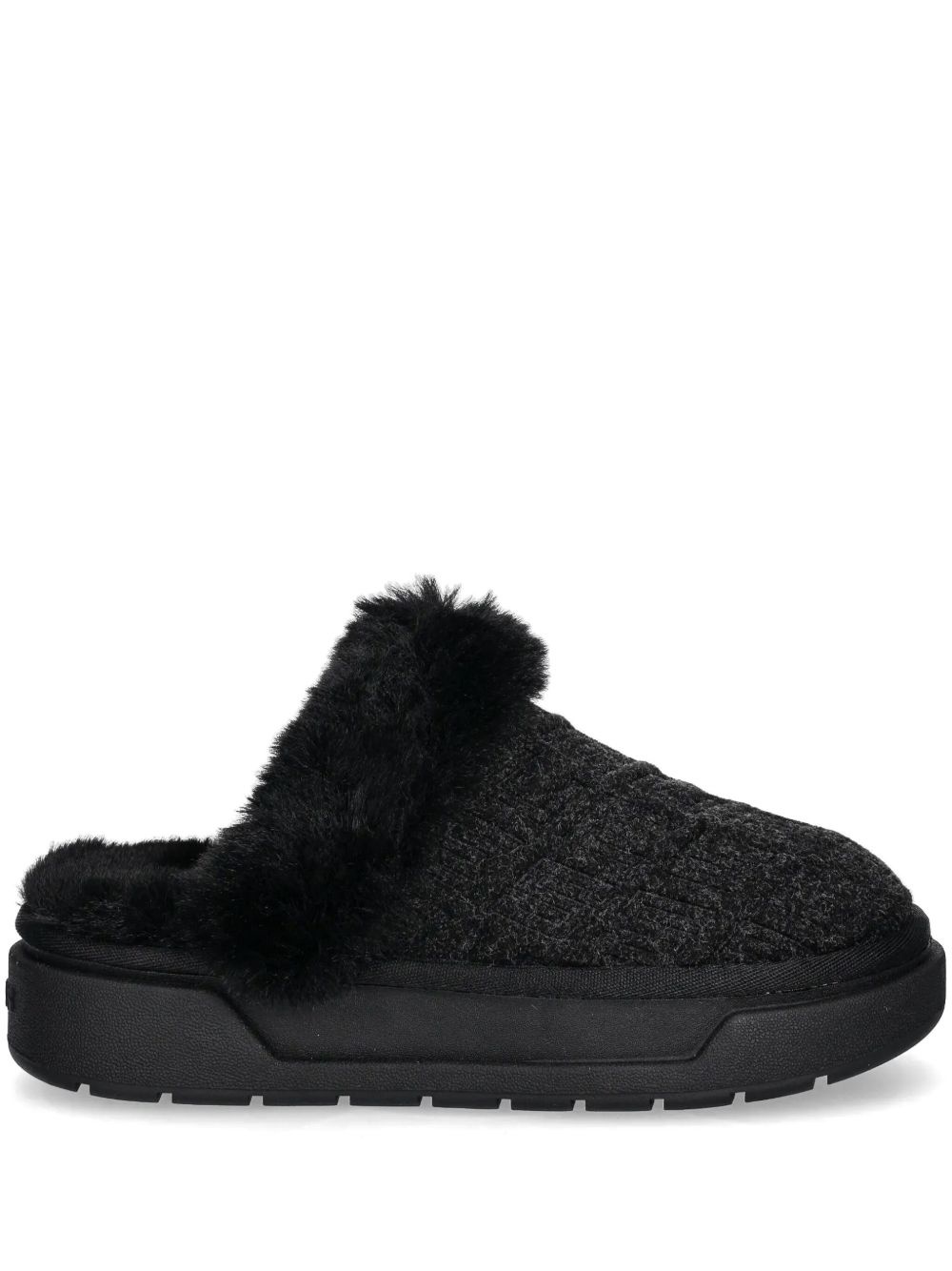 faux-fur slippers - 1