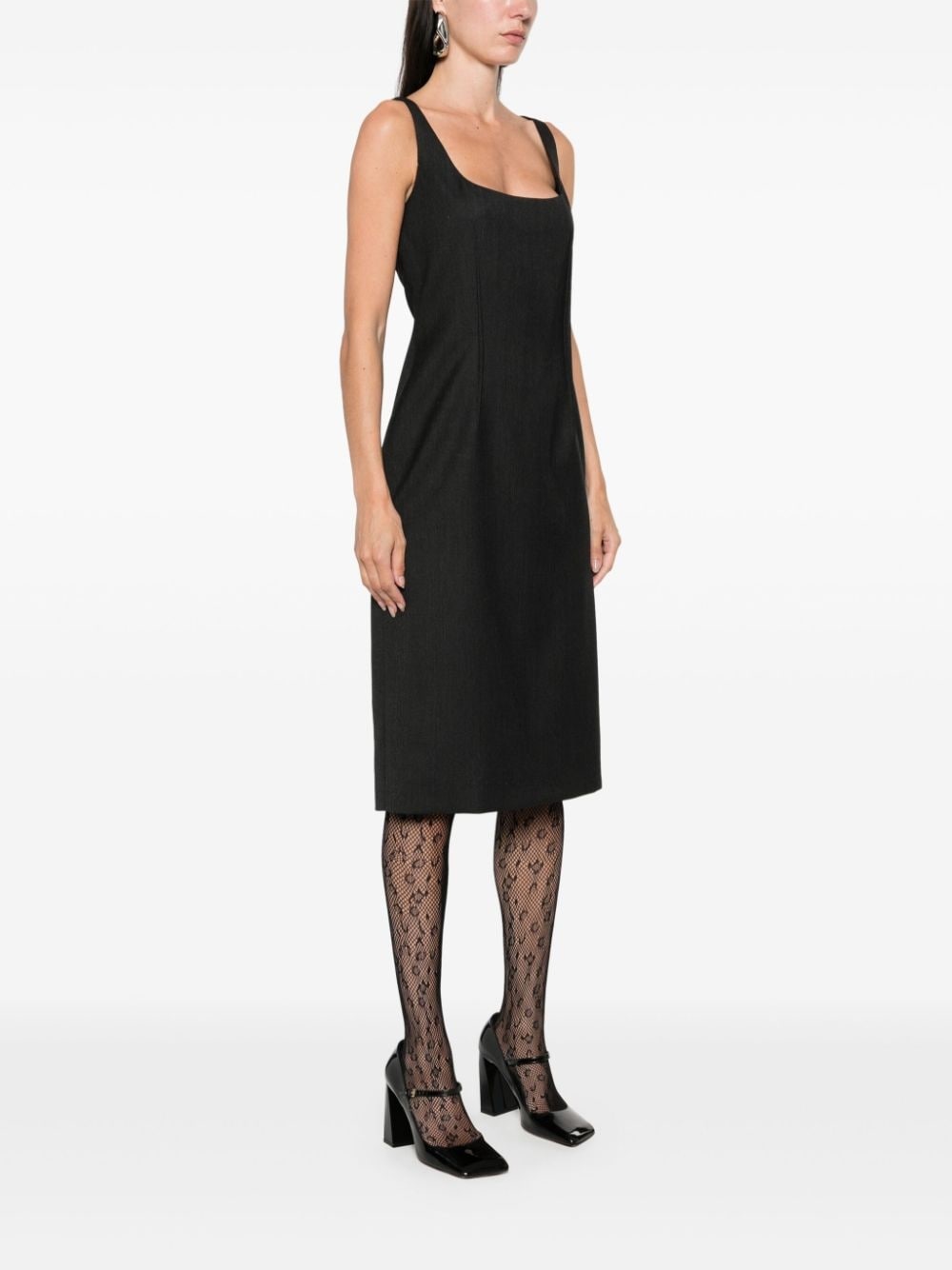virgin wool midi dress - 3