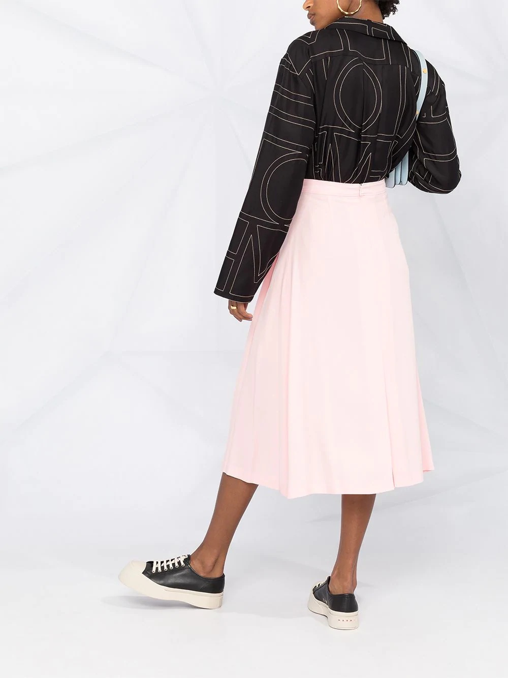 pleated midi skirt - 4