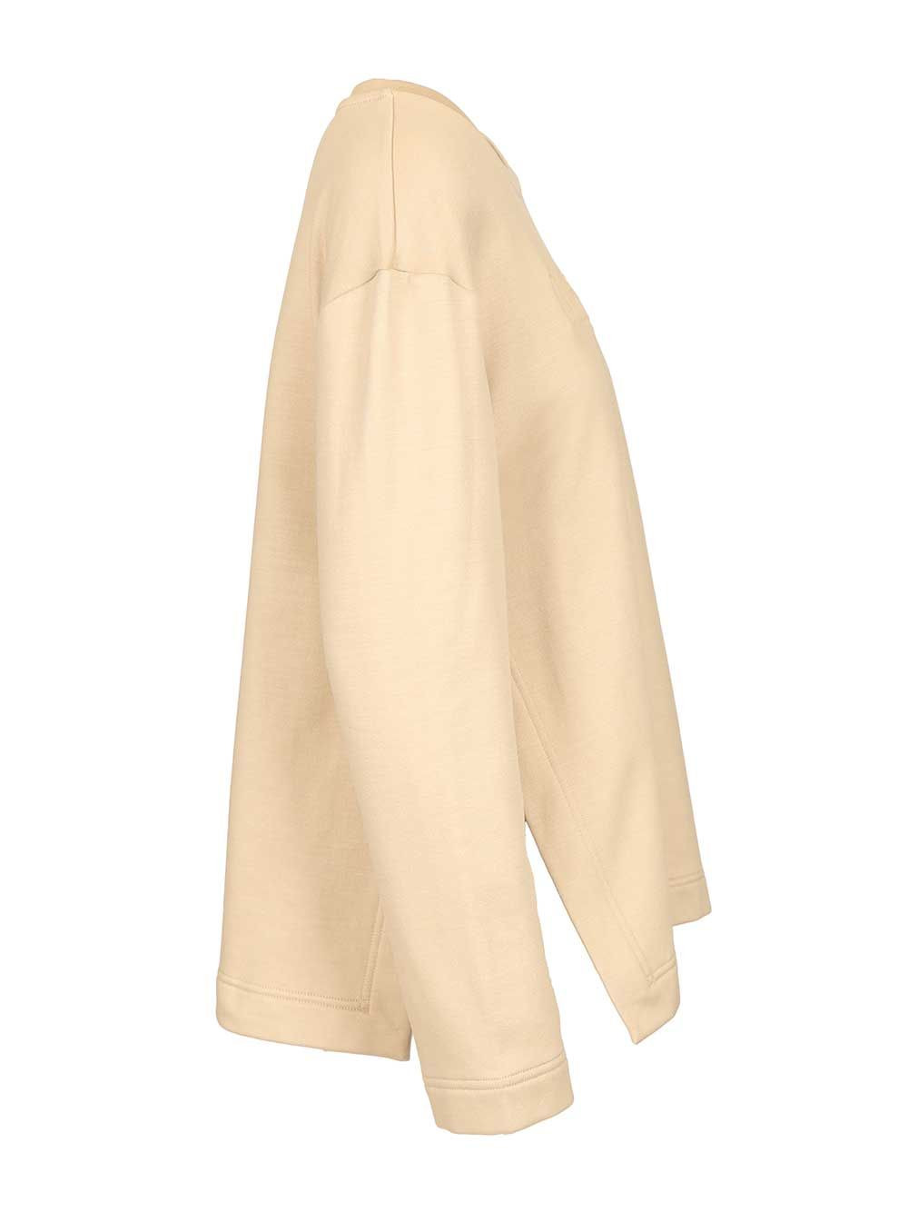 Berma Crewneck Embossed Logo Sweatshirt Sweatshirts Beige - 3