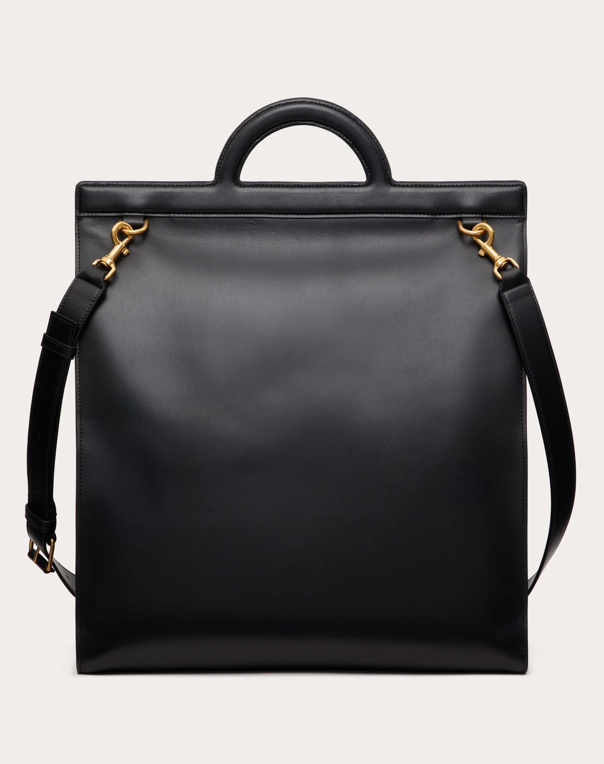 VALENTINO GARAVANI TAGGED LEATHER SHOPPING BAG - 4