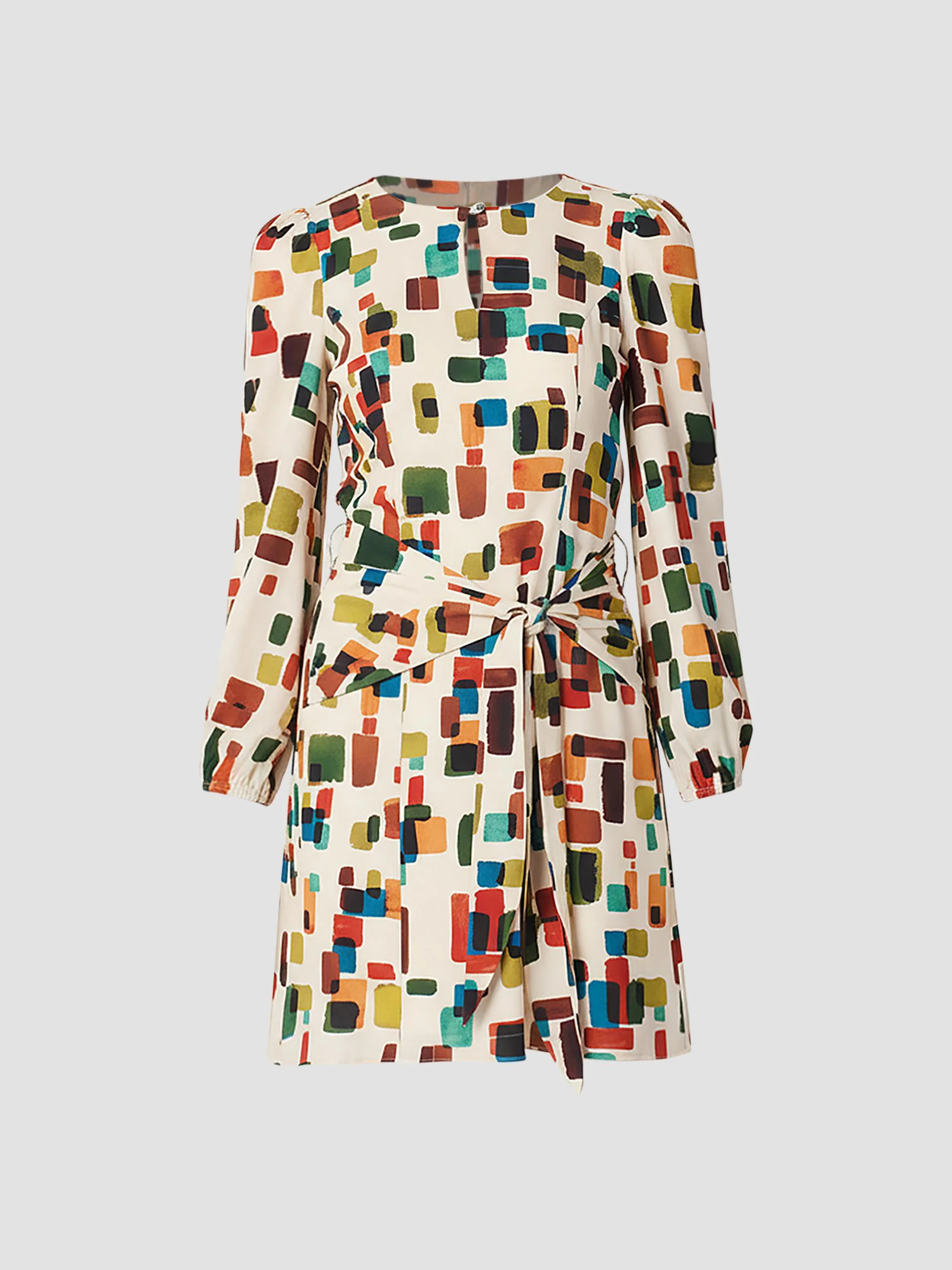 Women's Dani Printed A-Line Mini Dress - Ivory Multi - 1