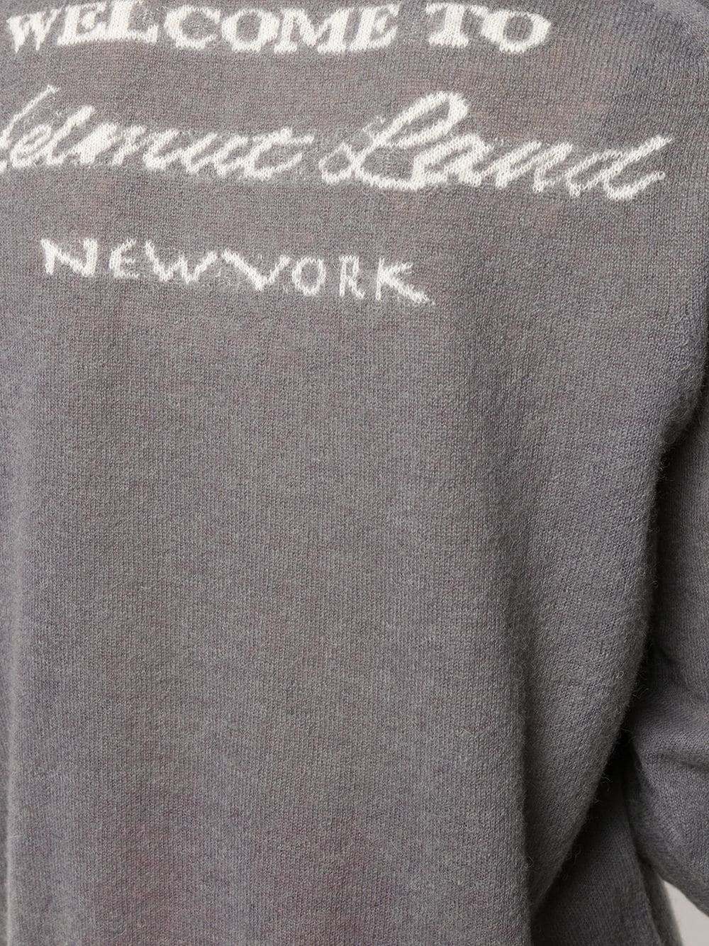 grey slogan jumper - 5