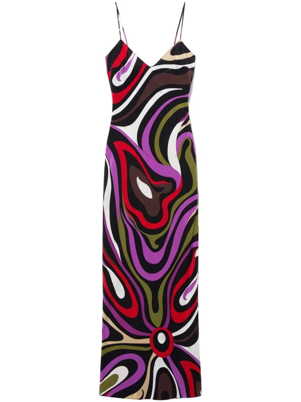 Marmo-print silk maxi dress - 1