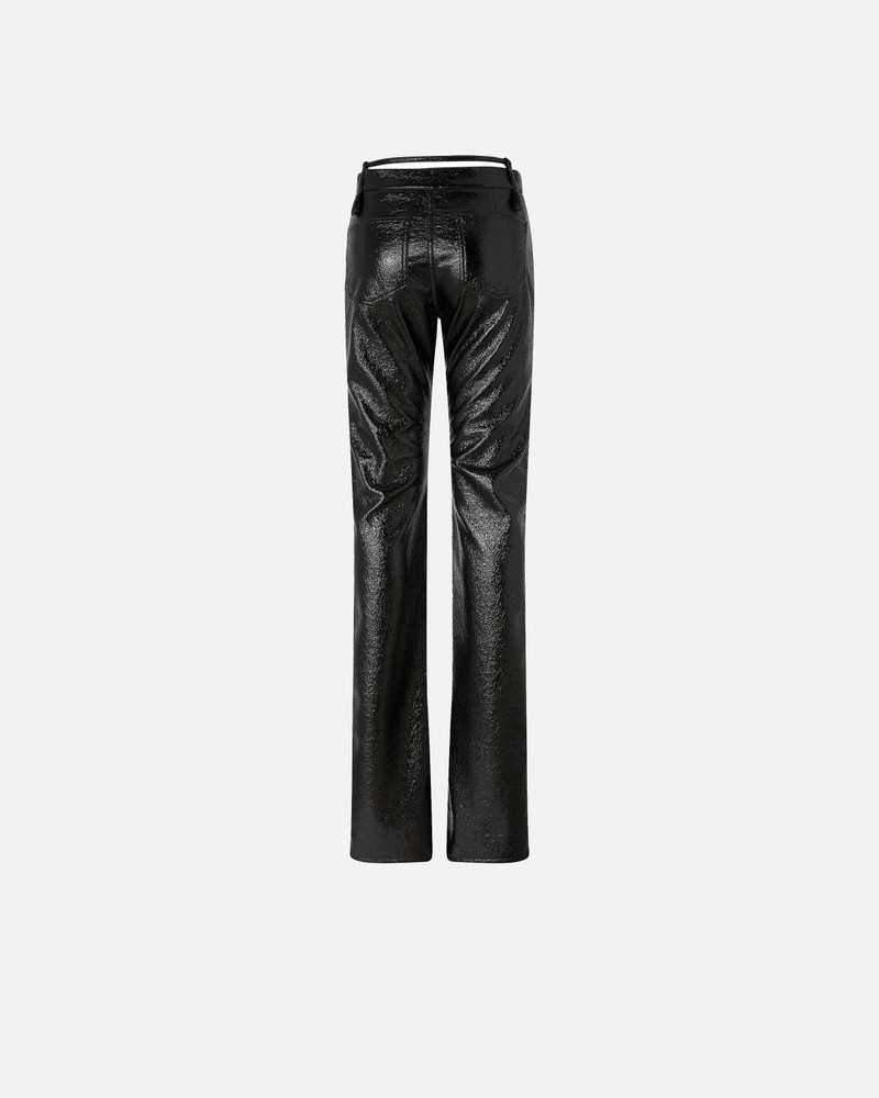 PATENT-EFFECT TROUSERS WITH BELT 6