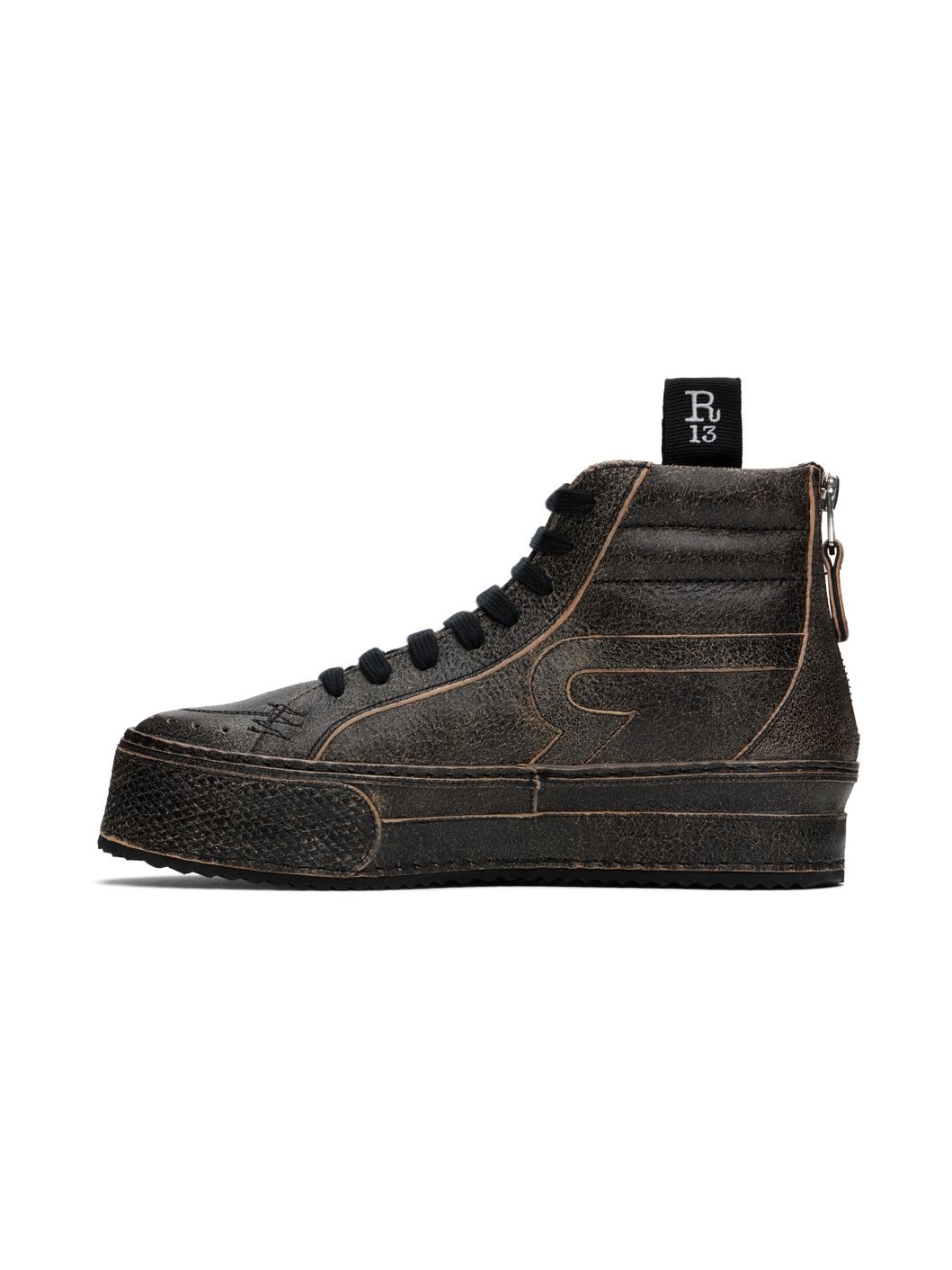 Black Rogue Distressed Sneakers - 3
