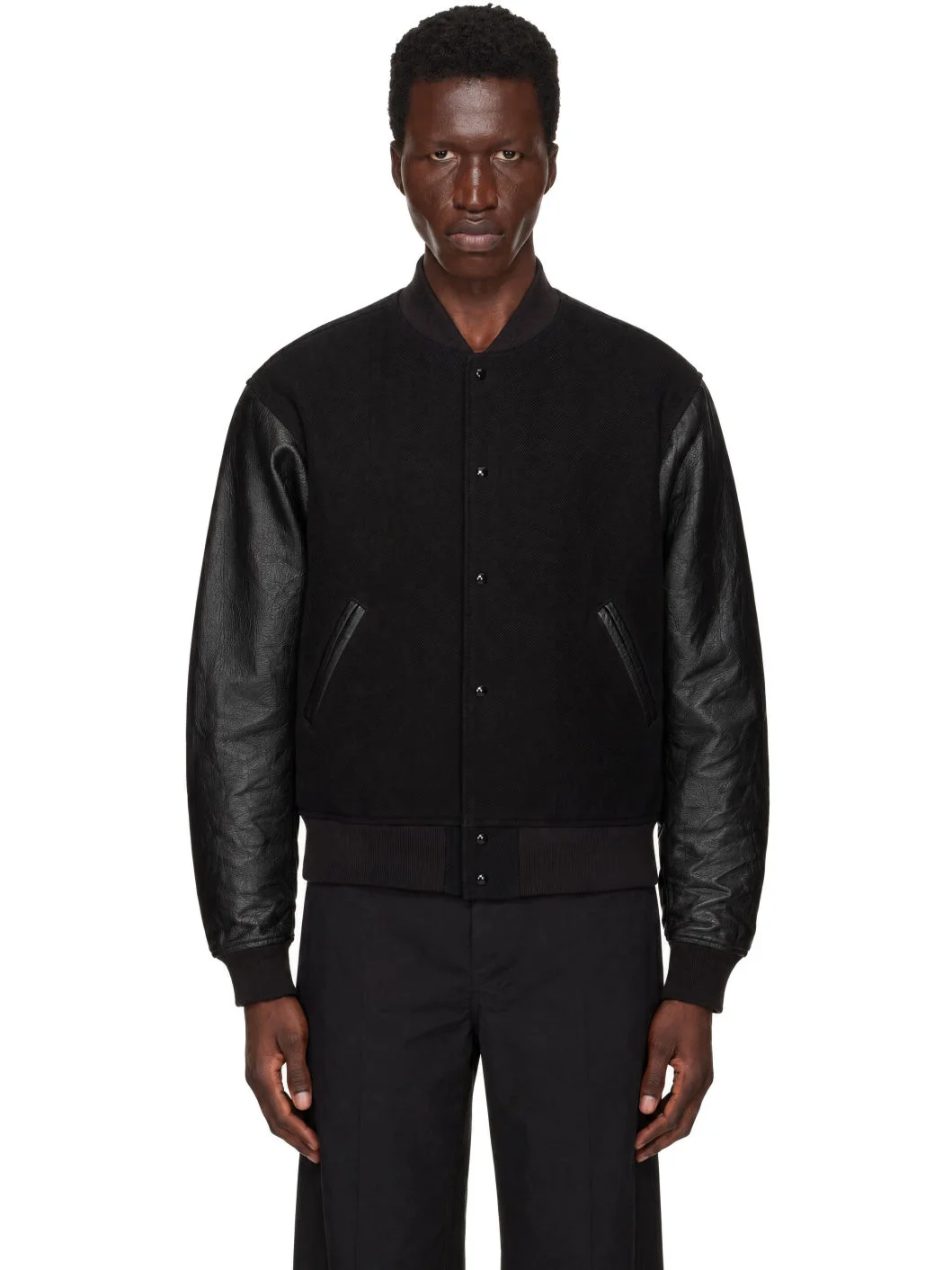 Black Varsity Jacket - 1