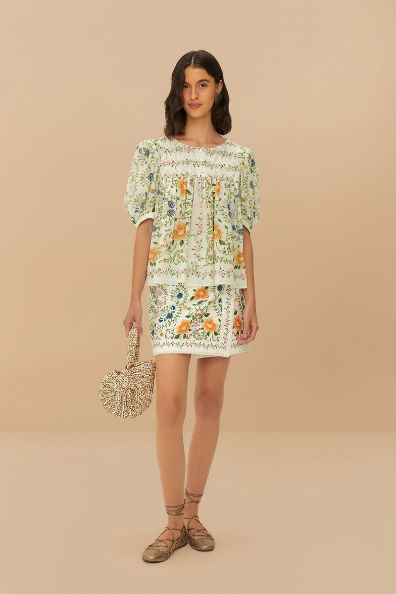 Off-White Folk Floral Mini Skirt 1