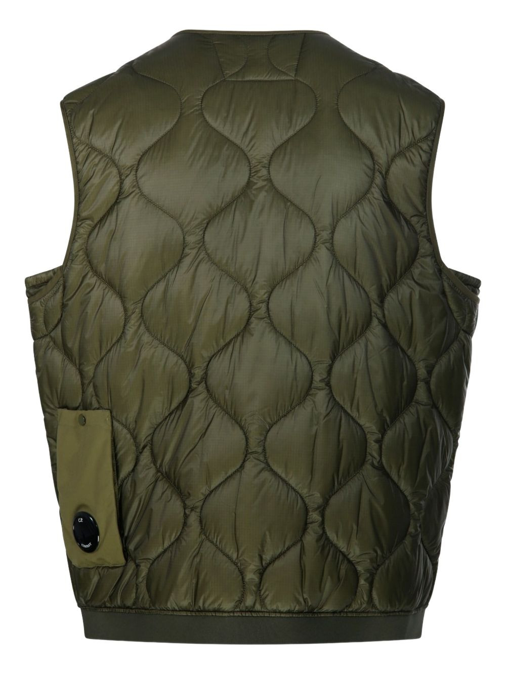 zip-up quilted vest - 2