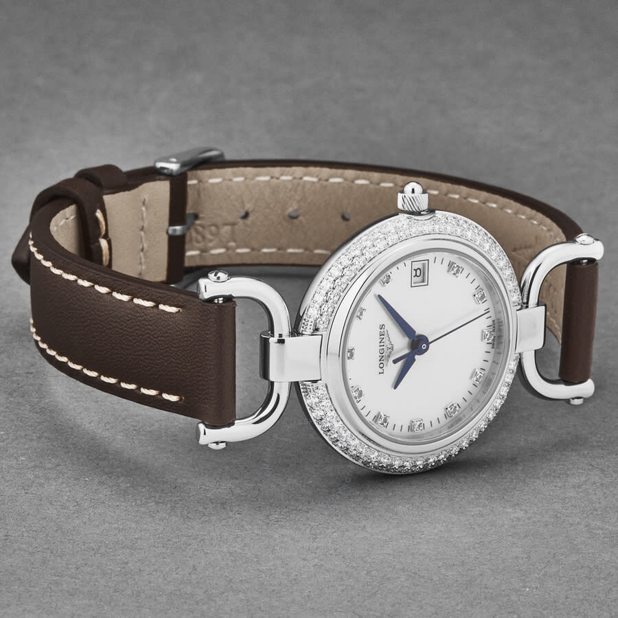 Longines Equestrian Quartz Diamond White Mother of Pearl Dial Ladies Watch L6.130.0.89.2 - 2