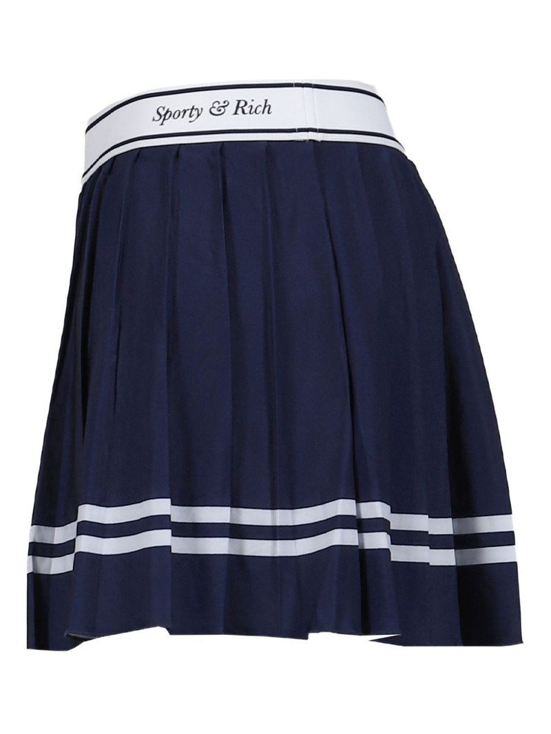 Sporty & Rich pleated striped skirt outlook