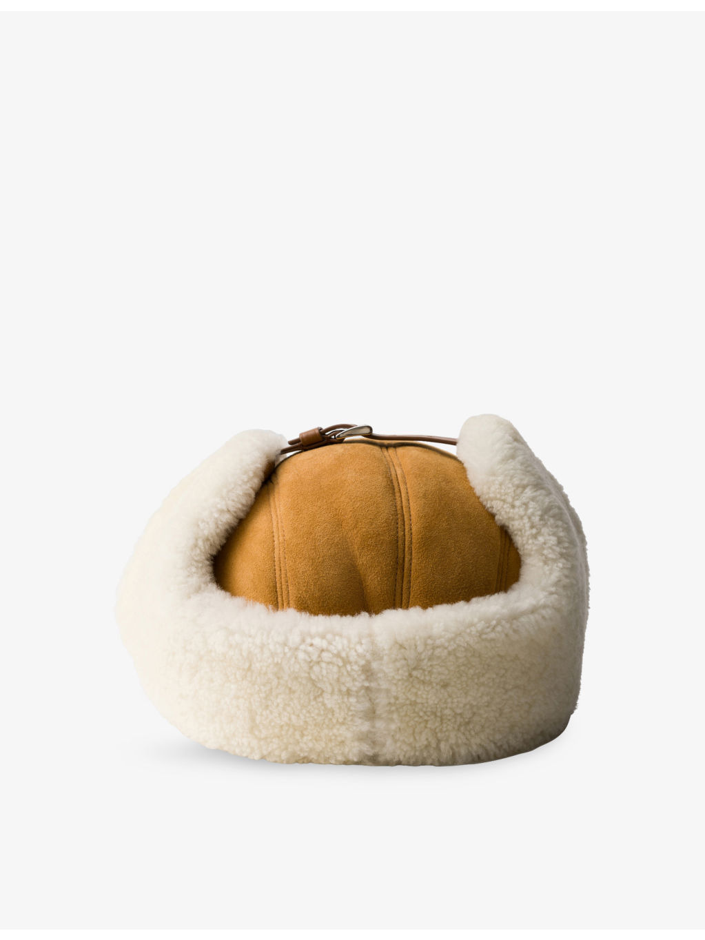 Shearling Suede Trapper Hat - 3