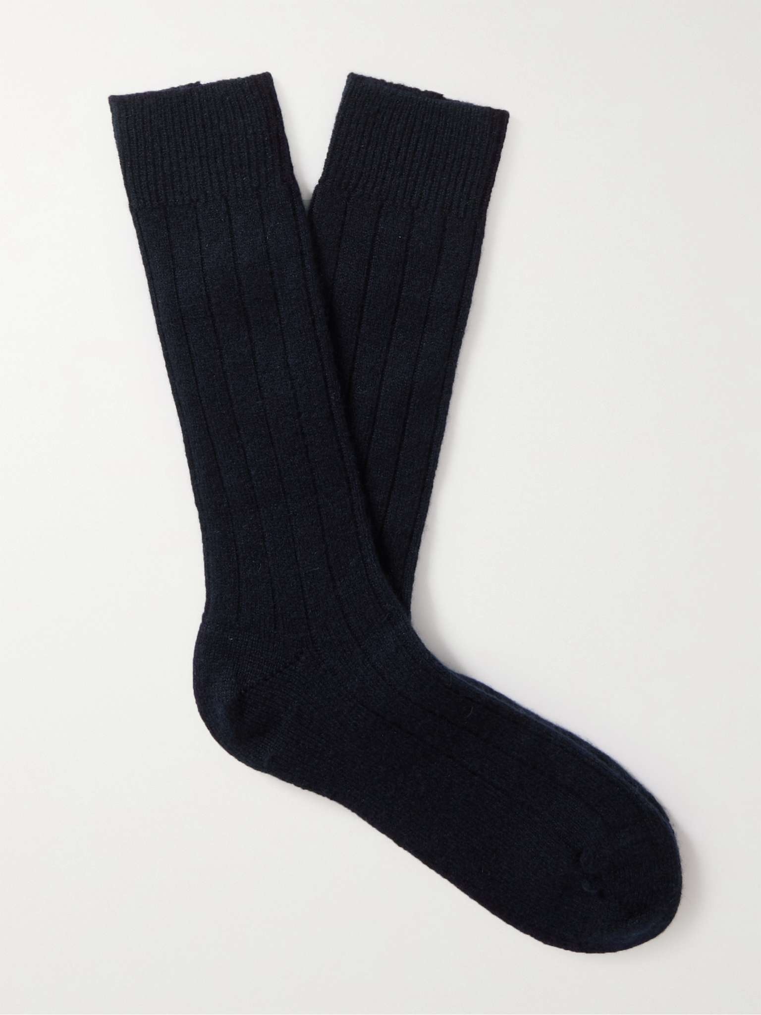 Ribbed Cashmere-Blend Socks - 1