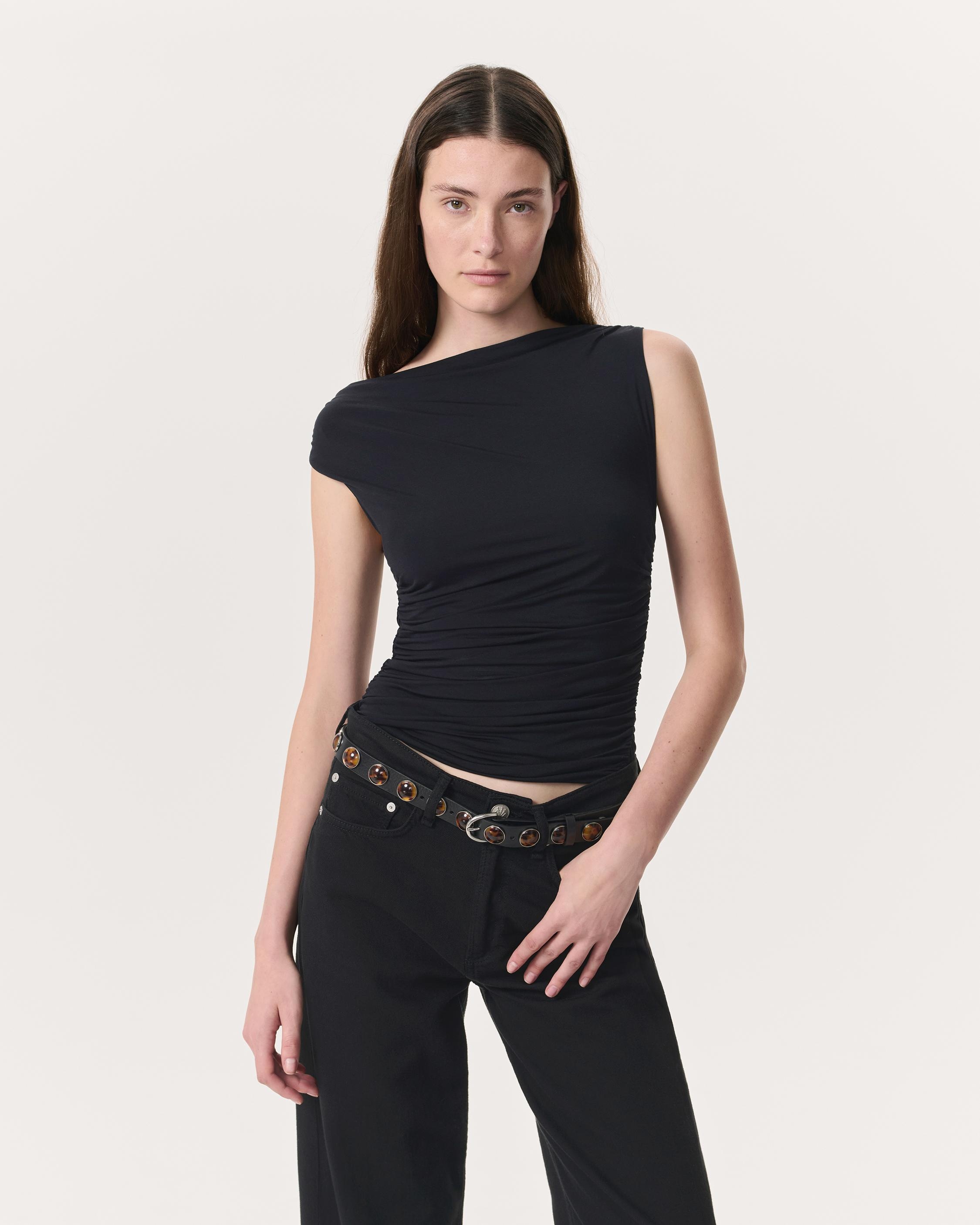 Luca Shirred Scoop-Neck Top - 2