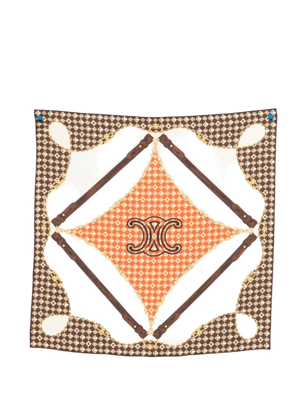 Celine Women Printed Silk Foulard - 1