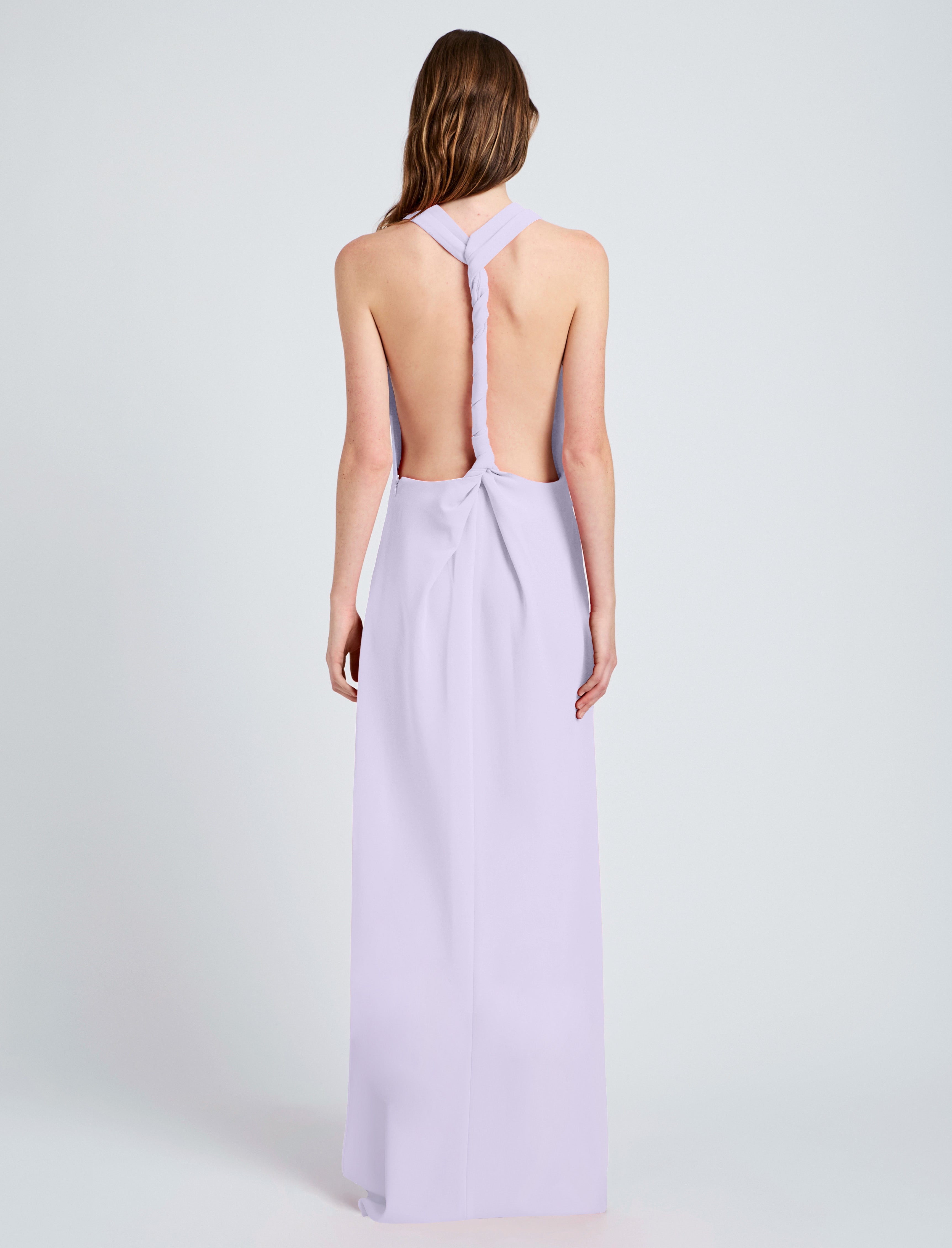 Faye Backless Twist Back Dress in Matte Double Crepe - 4