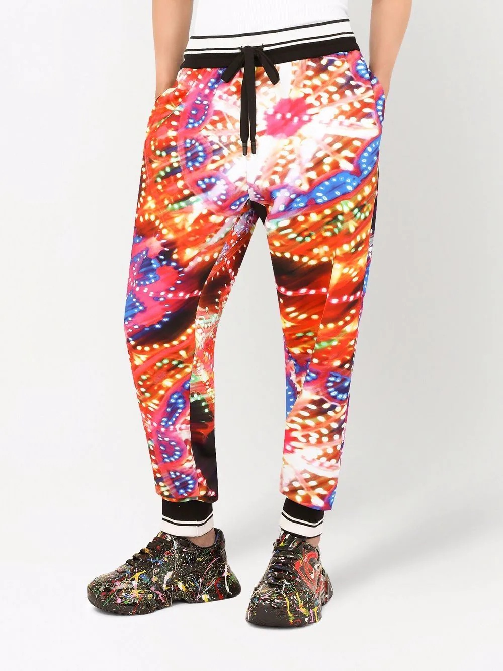 luminaire-print track trousers - 5