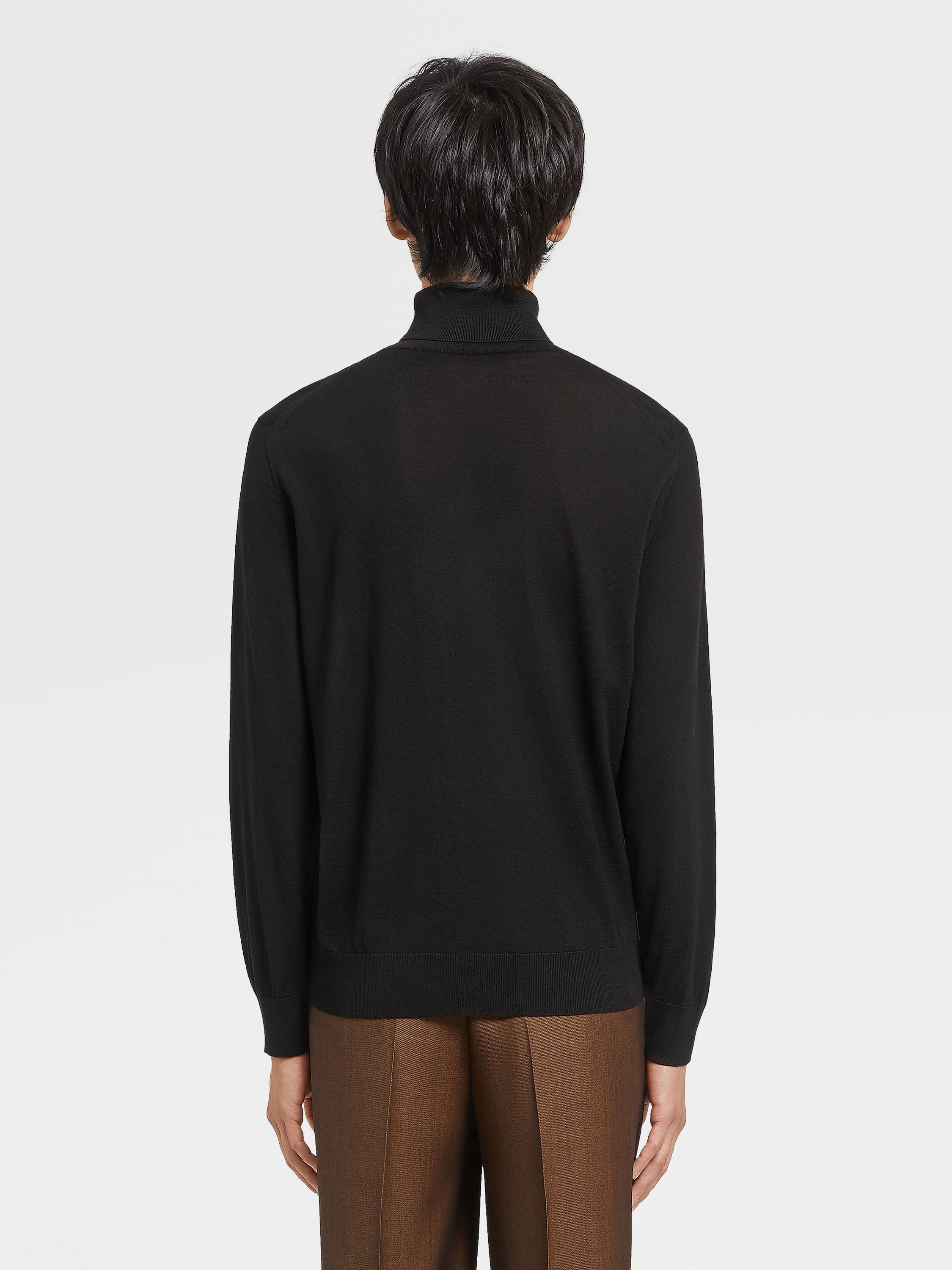 BLACK CASHSETA LIGHT TURTLENECK - 3