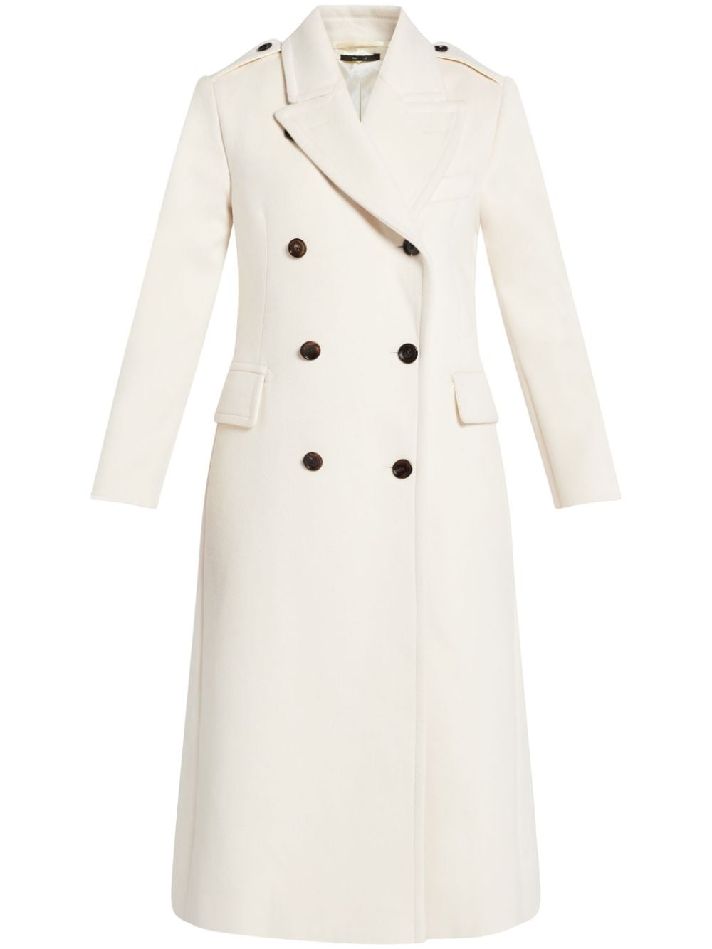 peak-lapel double-breasted coat - 1