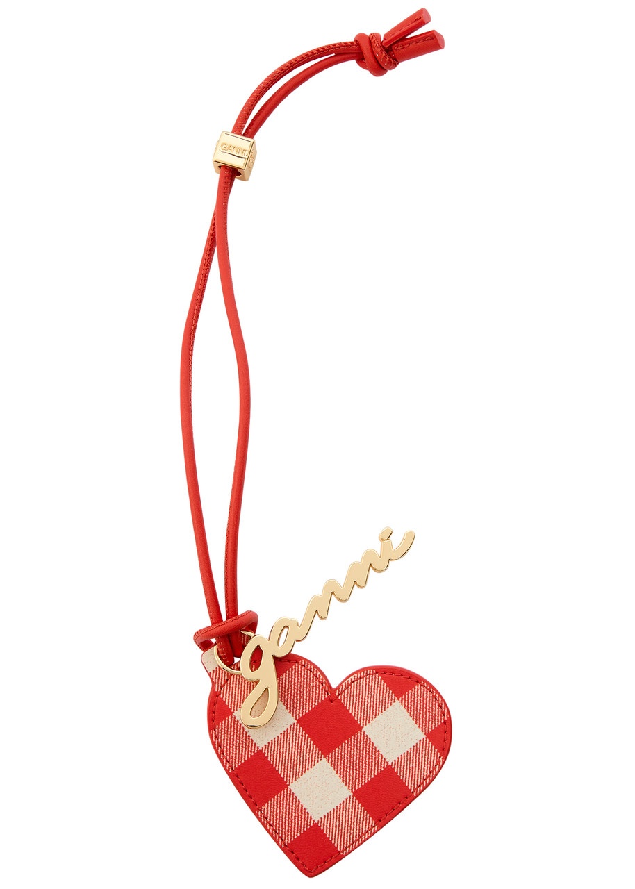 Ganni Bou Heart Mirror Leather Keyring - 2