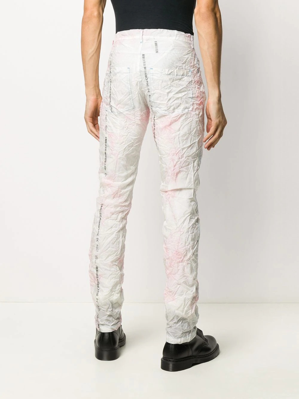 barcode print jeans - 4