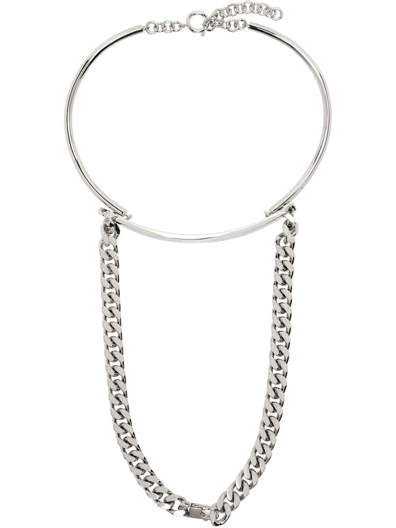 Silver Mixed Chain Necklace 1
