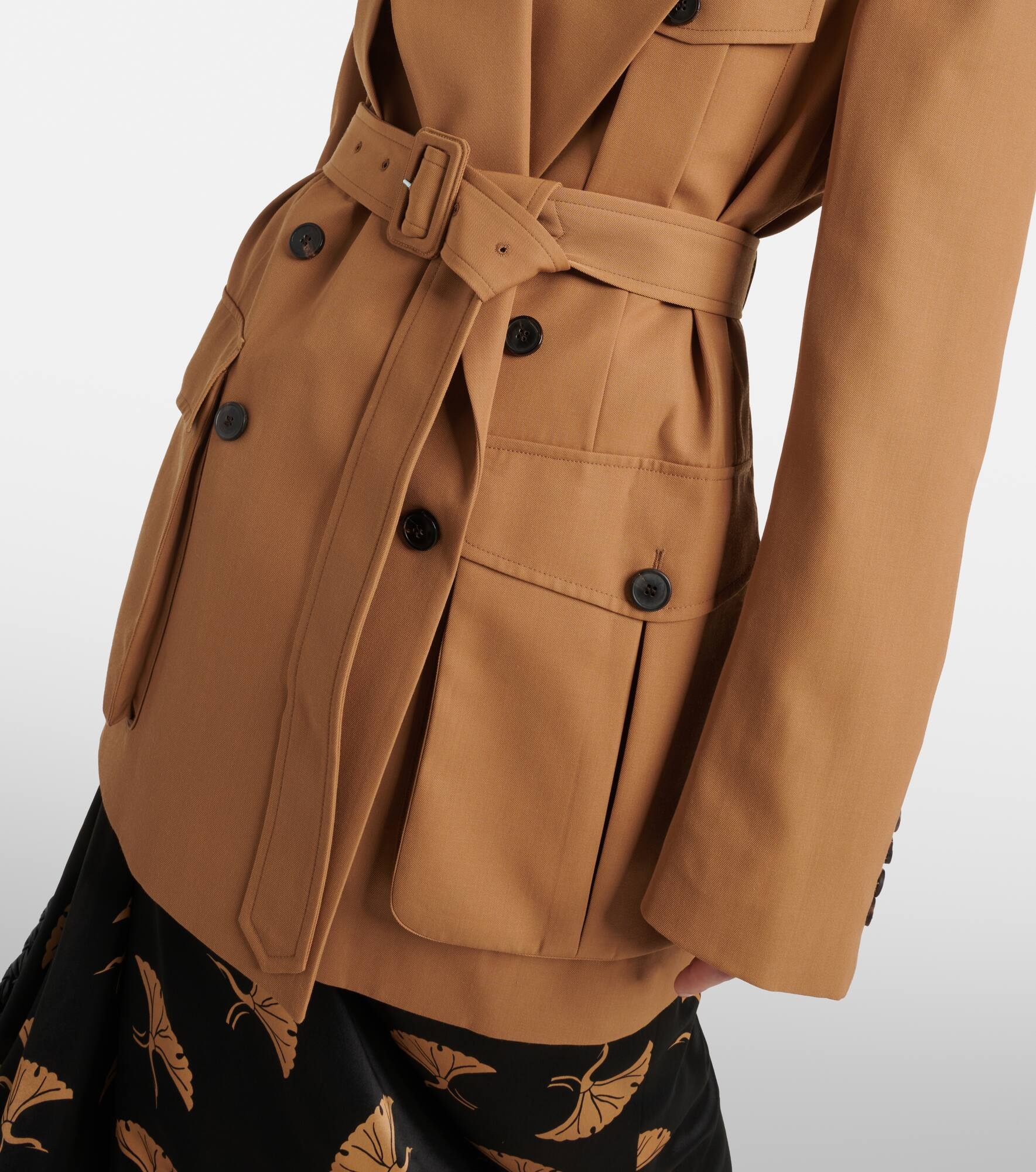 Double-breasted gabardine jacket - 5