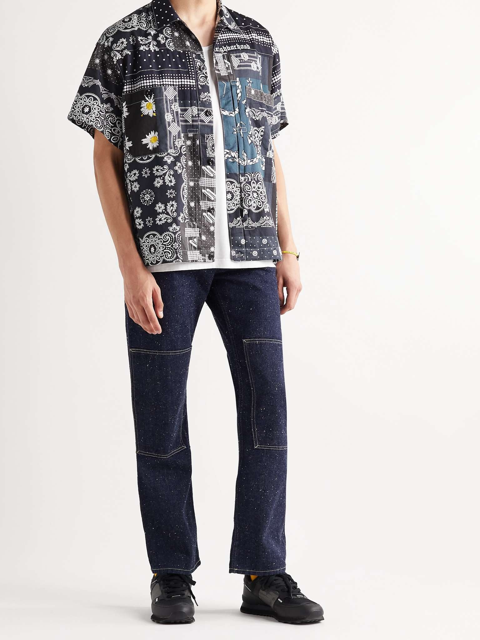 Bandana-Print Patchwork Cotton-Voile Shirt - 2