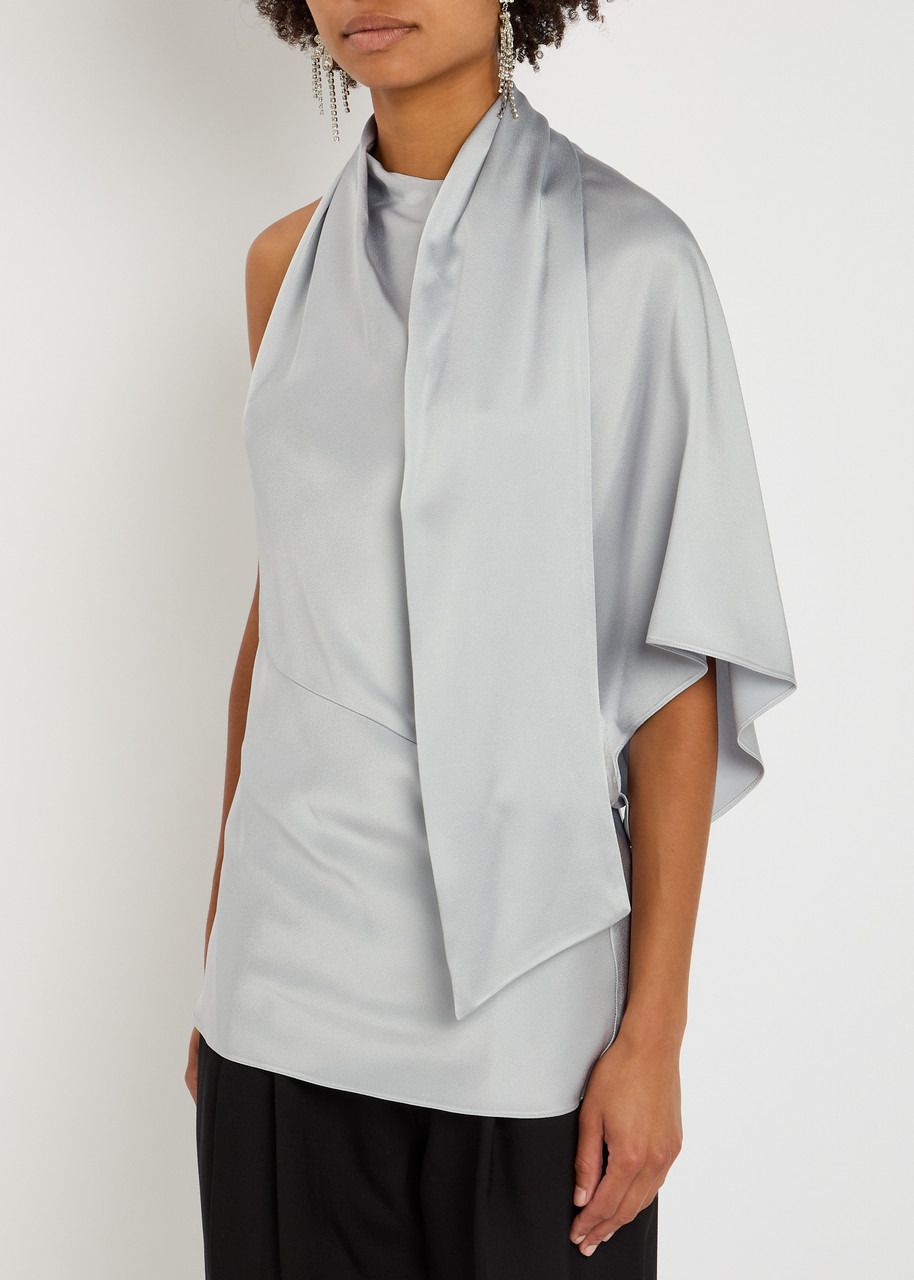 Stella Mccartney Asymmetric Satin top - 2
