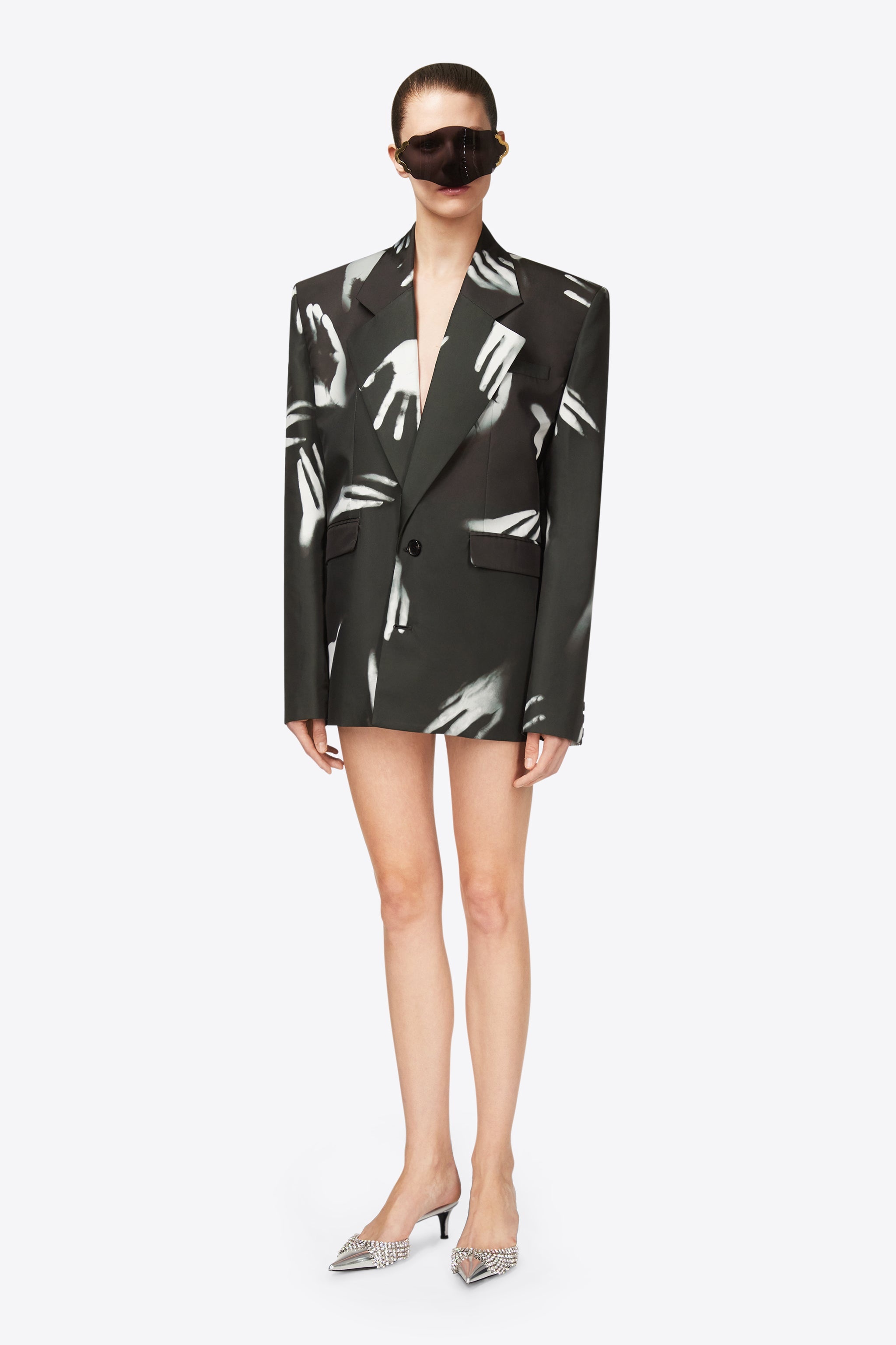 HANDPRINT OVERSIZED BLAZER - 4