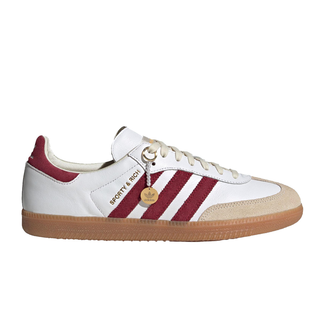 adidas x Sporty & Rich Samba OG 'White Collegiate Burgundy' IF5660 - 3