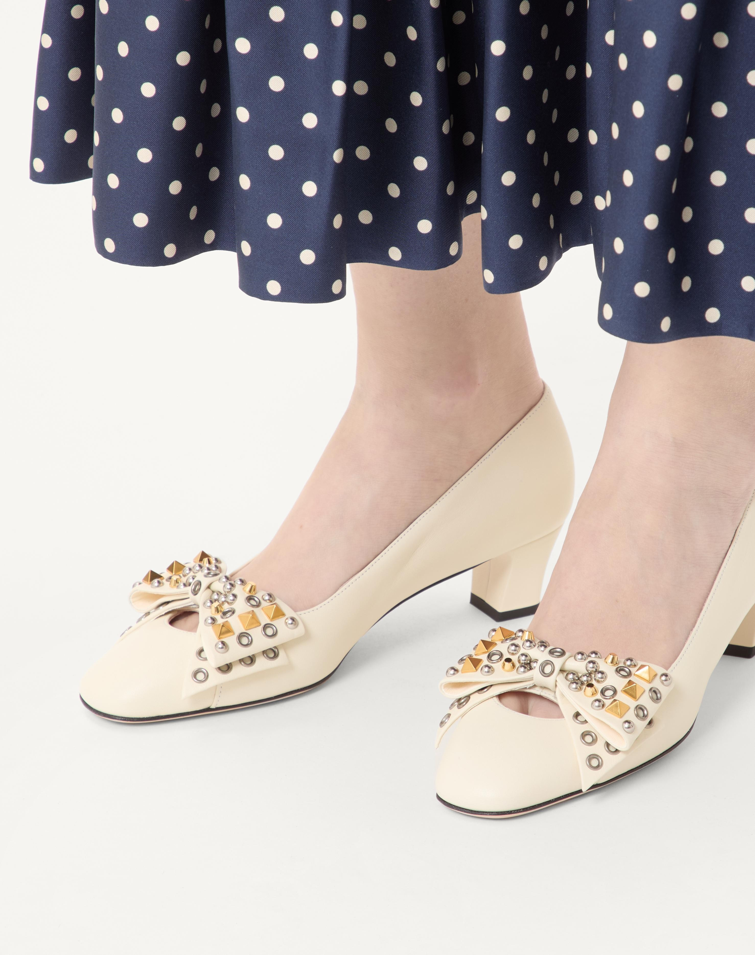 BOWOW PUMP IN KIDSKIN WITH STUDS 45MM - 2