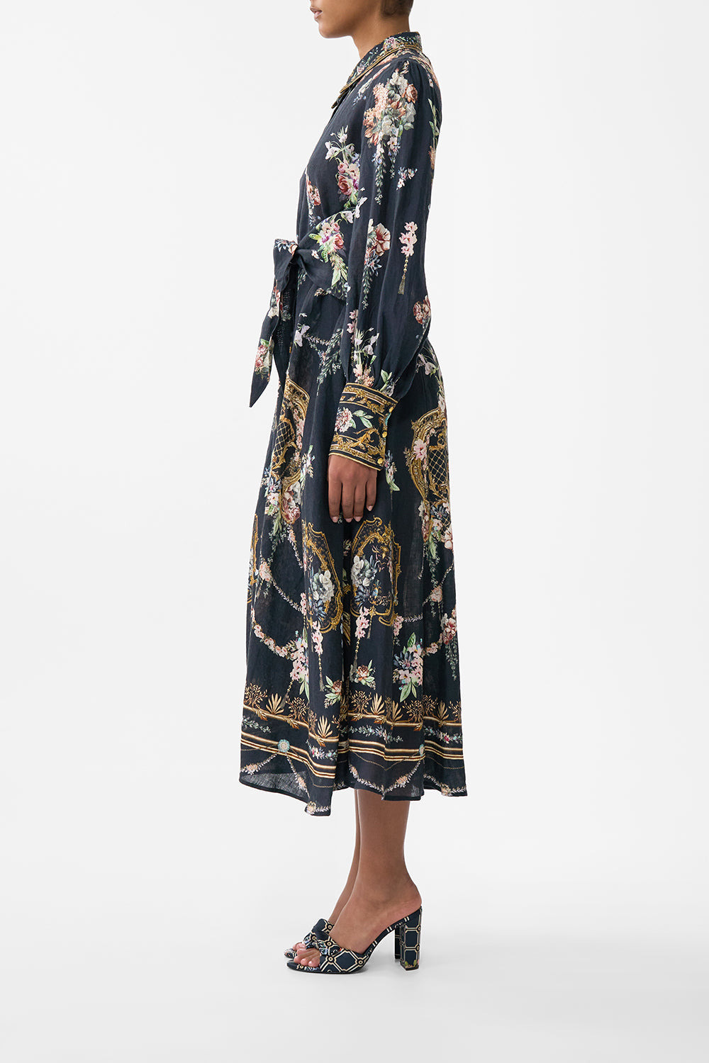 WAIST TIE SHIRT DRESS - 4