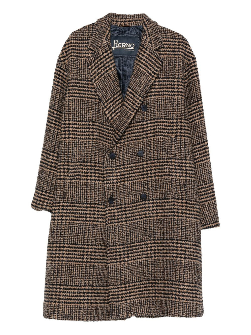 double-breasted check coat 1