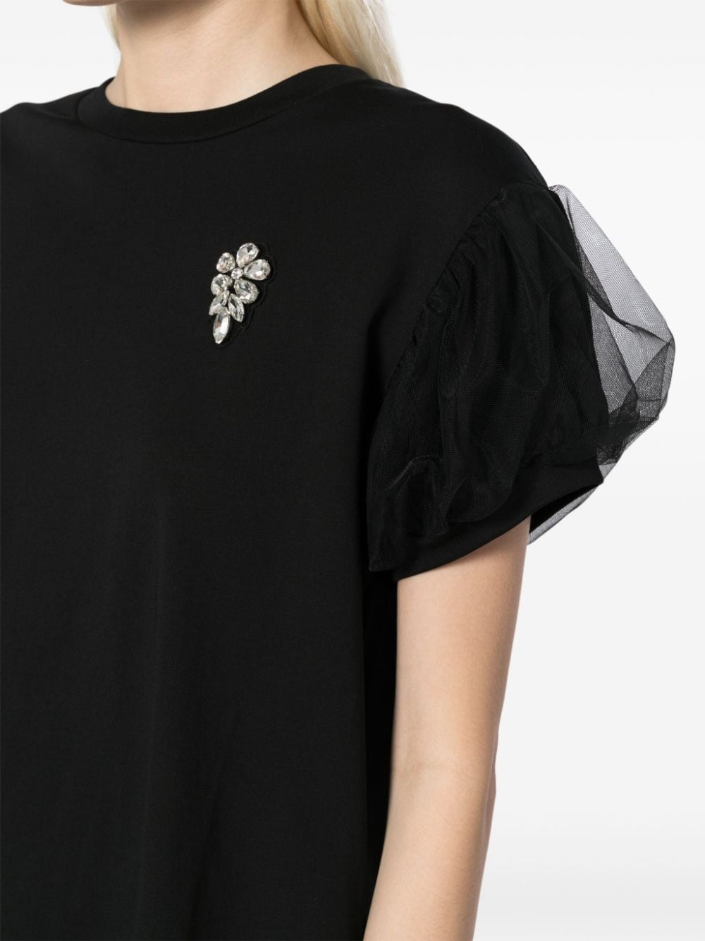 puff-sleeve T-shirt - 5