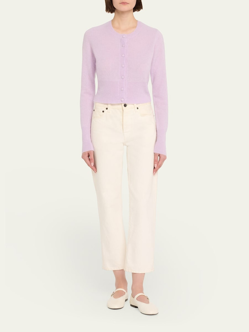 LoveShackFancy Adeanne Cropped Cashmere Cardigan outlook