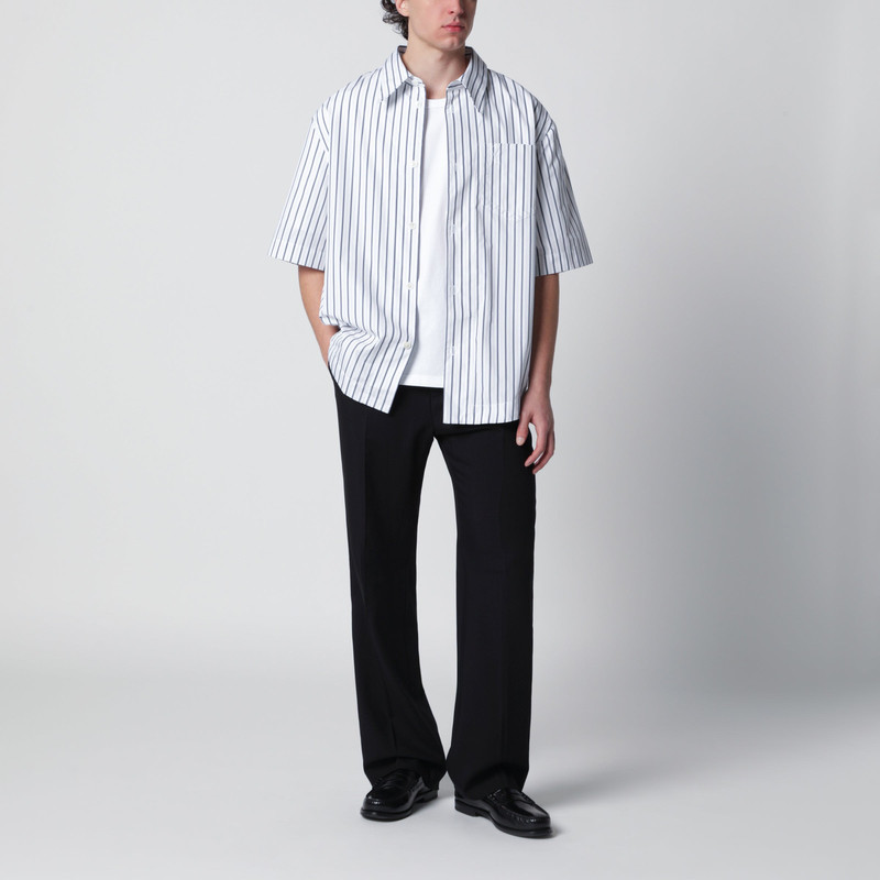 AMI Paris White striped Ami de Coeur shirt outlook