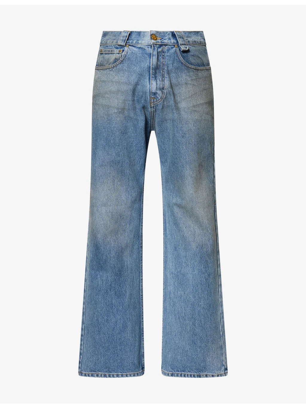 Relaxed-Fit Flared Cotton Denim Jeans - 1