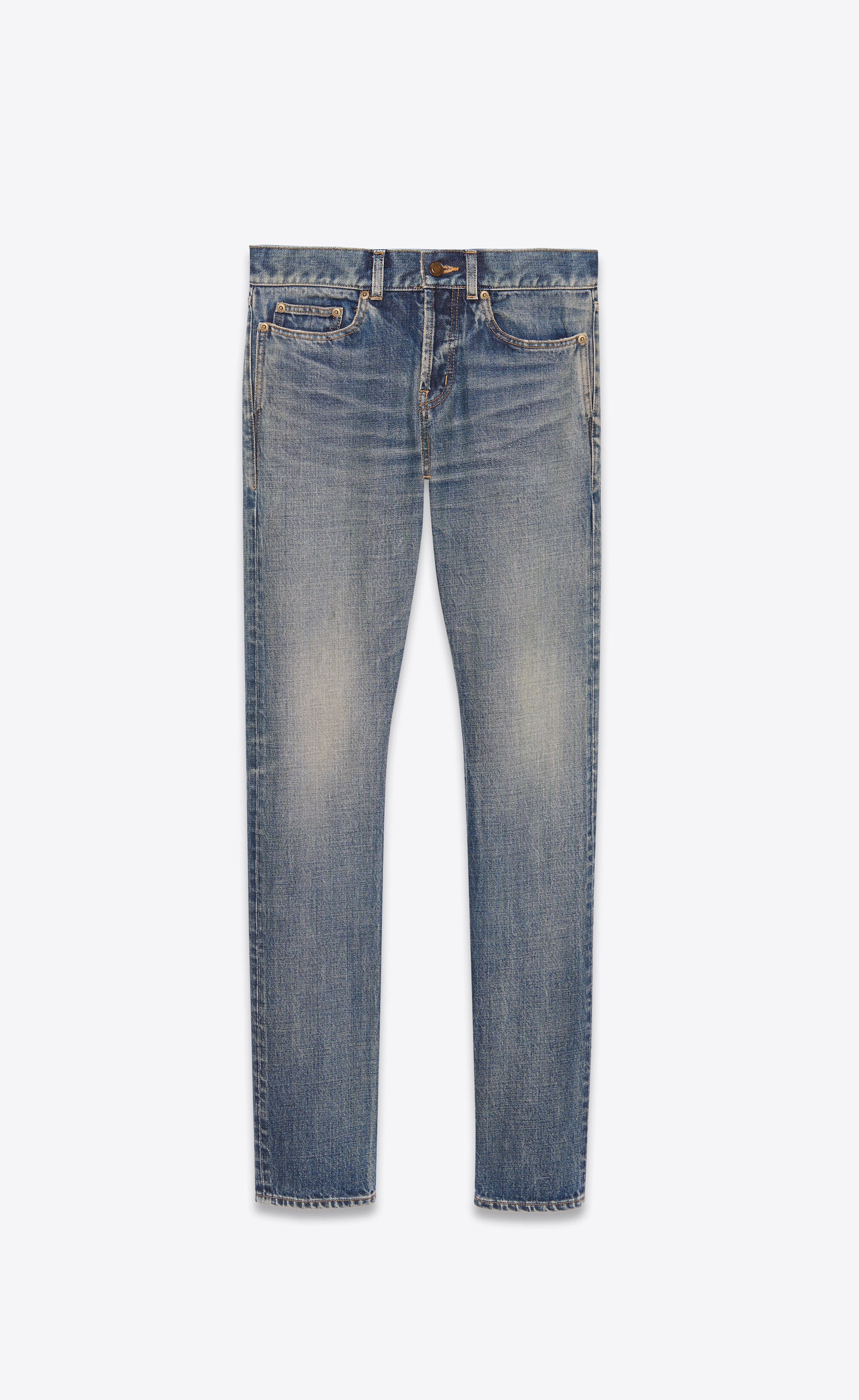 slim-fit jeans in dirty sandy blue denim - 1