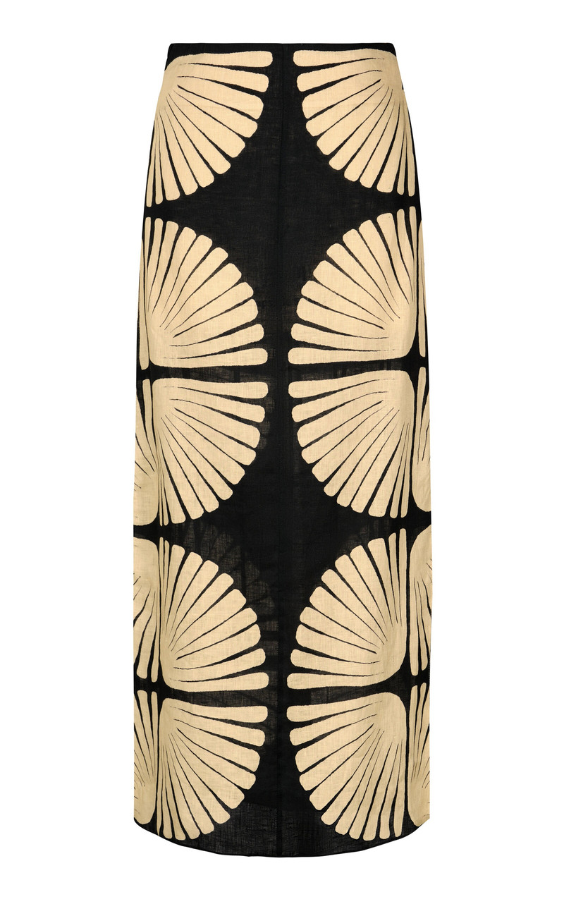 Aura Amazonica Linen Maxi Skirt print 1
