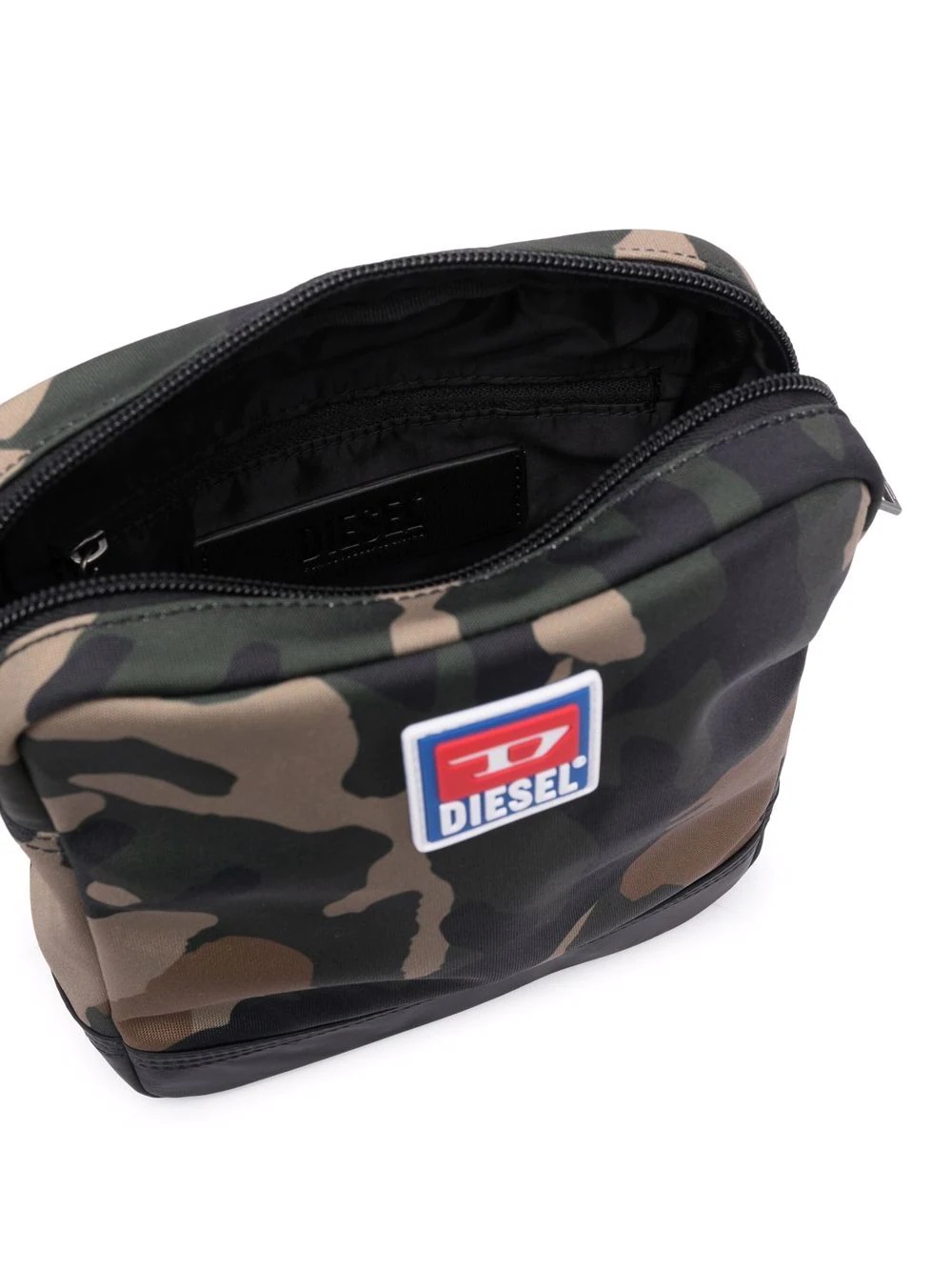 camouflage-print zip-up messenger bag - 5