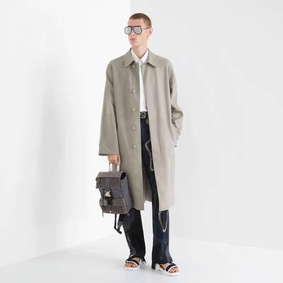 FENDI Gray suede trench coat outlook
