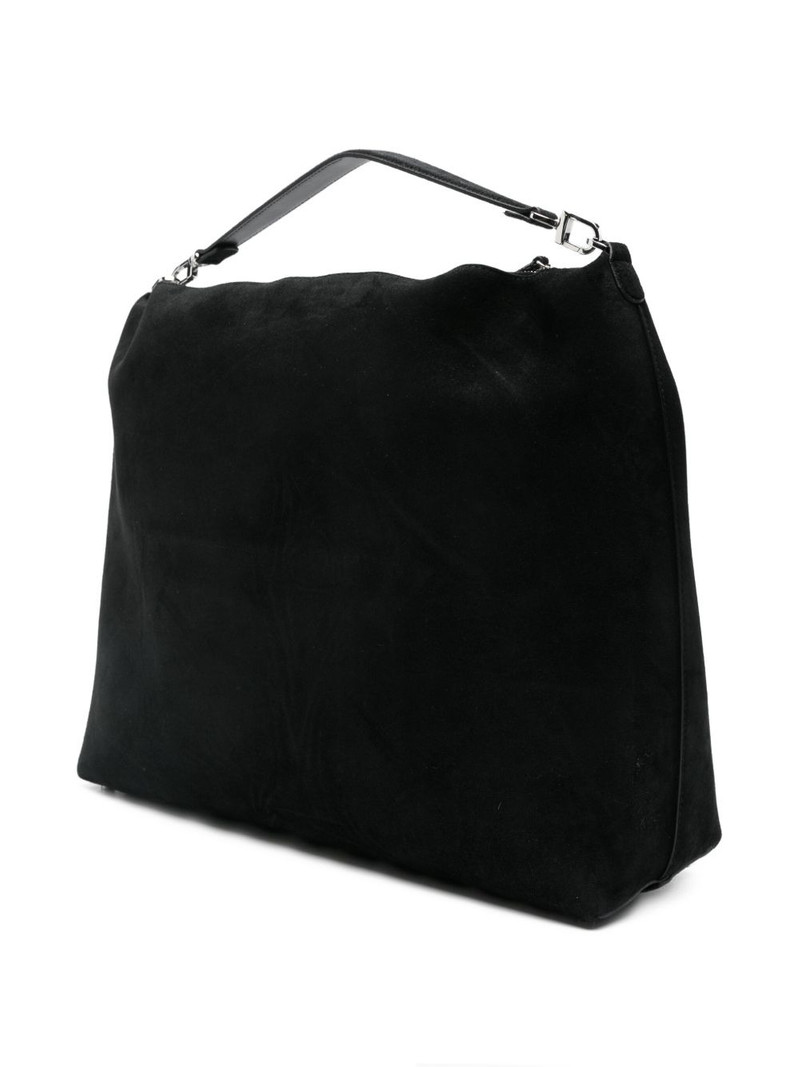 TOTEME bevel suede shoulder bag outlook