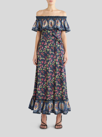 Etro PRINTED MAXI DRESS WITH RUCHES outlook